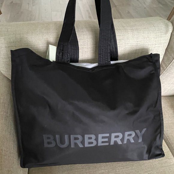 Burberry Black Nylon Signature Trench Tote, Oversized - Picture 1 of 12